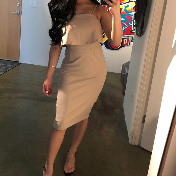 Nude midi dress - Picture 1 of 4